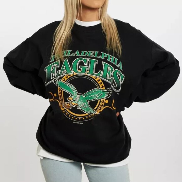 luismercado3533 Other - NFL Philadelphia Eagles Vintage Crewneck Sweatshirt shirt black NM456